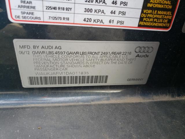 2013 AUDI A3 PREMIUM WAUKJAFM1DA011835