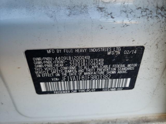 2015 SUBARU WRX PREMIU JF1VA1F61F9803382