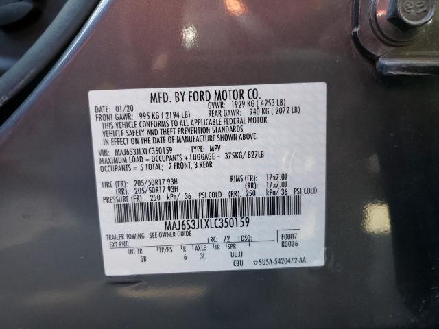 2020 FORD ECOSPORT S - MAJ6S3JLXLC350159