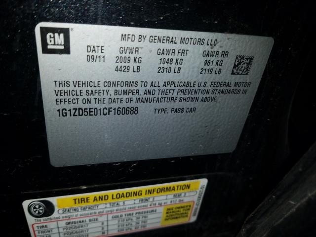 2012 CHEVROLET MALIBU 1G1ZD5E01CF160688