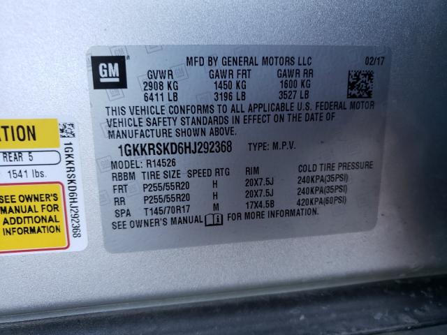 2017 GMC ACADIA LIM 1GKKRSKD6HJ292368