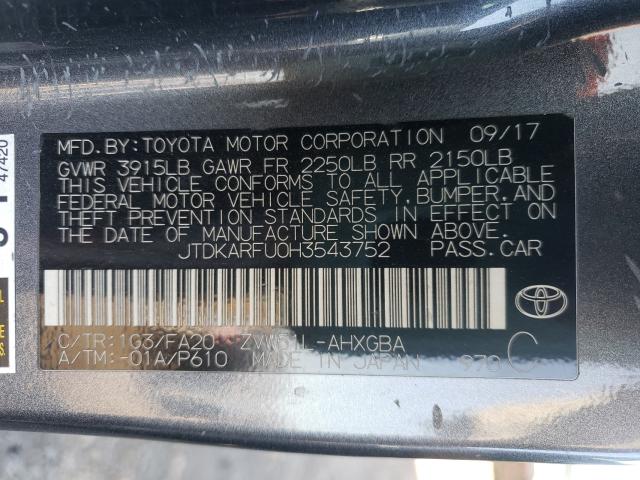 2017 TOYOTA PRIUS - JTDKARFU0H3543752