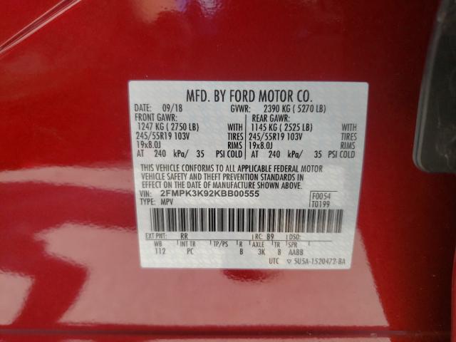 2019 FORD EDGE TITAN 2FMPK3K92KBB00555
