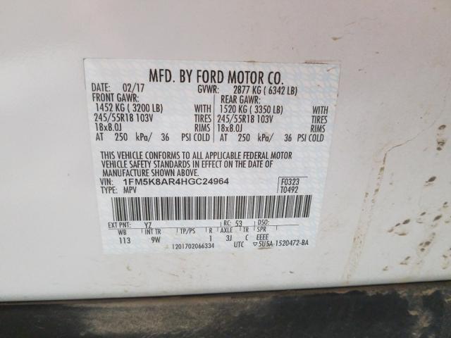 2017 FORD EXPLORER P 1FM5K8AR4HGC24964