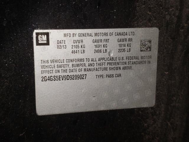 2013 BUICK REGAL PREM 2G4GS5EV9D9209027