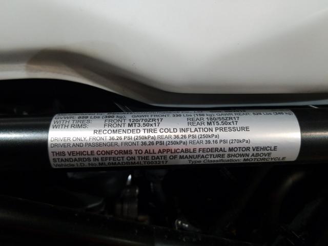 2020 DUCATI MONSTER 79 ML0MADBM4LT003217