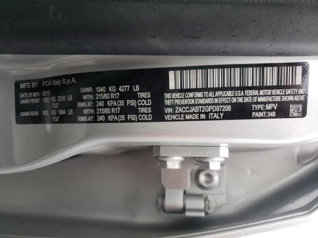 2016 JEEP RENEGADE L ZACCJABT2GPD97206
