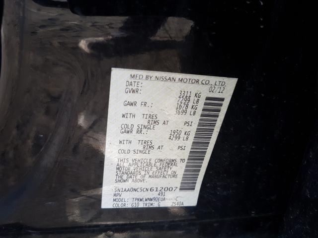 2012 NISSAN ARMADA SV 5N1AA0NC5CN612007