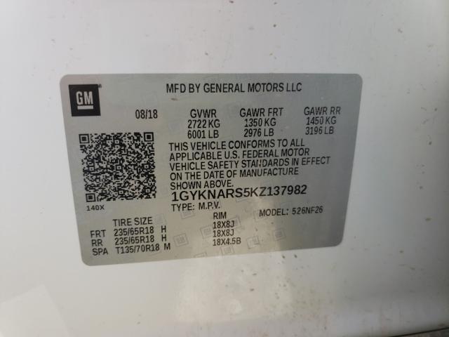 2019 CADILLAC XT5 1GYKNARS5KZ137982