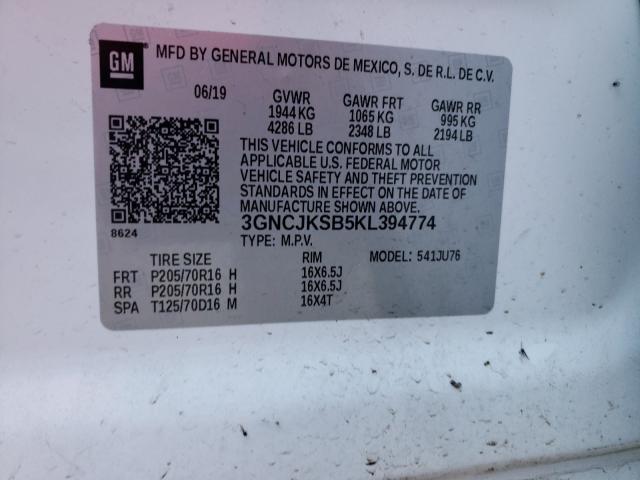2019 CHEVROLET TRAX LS 3GNCJKSB5KL394774