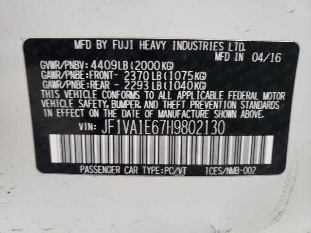 2017 SUBARU WRX PREMIU JF1VA1E67H9802130
