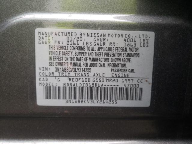 2020 NISSAN SENTRA SV 3N1AB8CV3LY214255