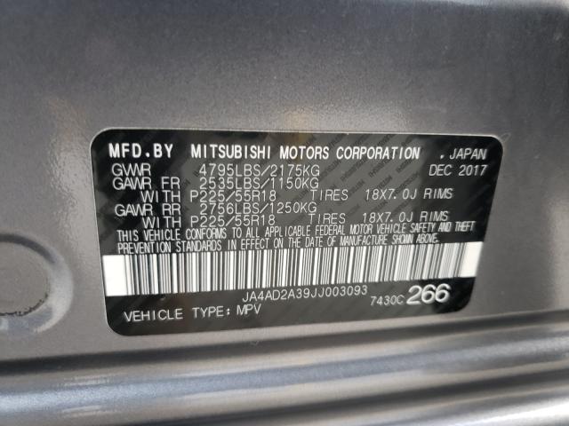 2018 MITSUBISHI OUTLANDER JA4AD2A39JJ003093