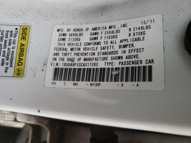 2012 ACURA TL 19UUA8F50CA017090