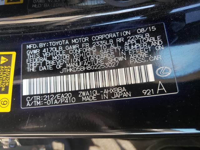 2016 LEXUS CT 200 JTHKD5BH8G2253027