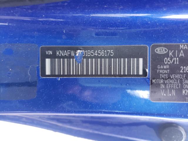 2011 KIA FORTE SX KNAFW6A31B5456175