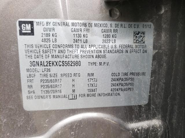 2012 CHEVROLET CAPTIVA SP 3GNAL2EKXCS562980