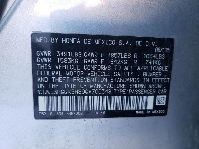 2016 HONDA FIT EX 3HGGK5H89GM700348