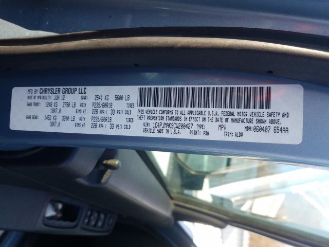2012 JEEP LIBERTY SP 1C4PJMAK9CW200427
