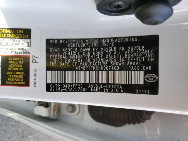 2017 TOYOTA CAMRY LE - 4T1BF1FKXHU307469