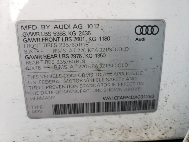 2013 AUDI Q5 PREMIUM WA1CFAFP4DA031283
