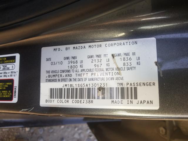 2010 MAZDA 3 I - JM1BL1SG5A1301231