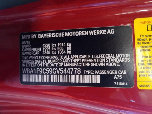 2016 BMW 228 I SULE WBA1F9C59GV544778