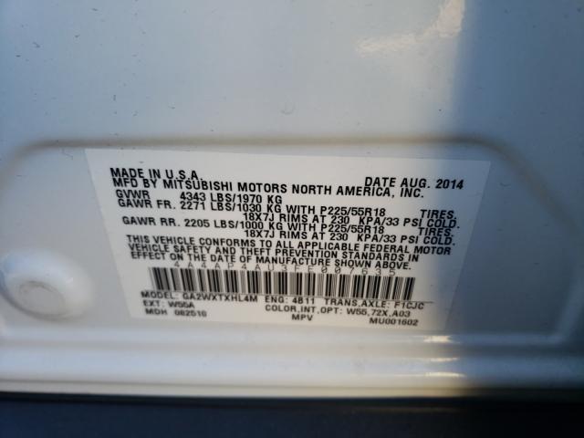 2015 MITSUBISHI OUTLANDER 4A4AP4AU3FE007635