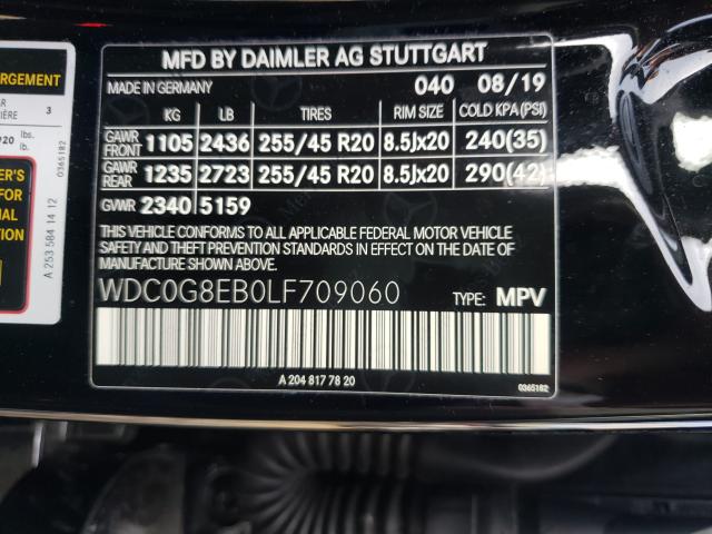 2020 MERCEDES-BENZ GLC 300 4M WDC0G8EB0LF709060