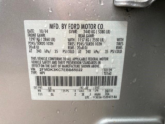 2014 FORD EDGE LIMIT 2FMDK3KC7EBB55022