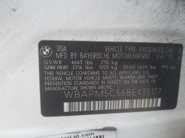 2011 BMW 335 I WBAPM5C56BE435177