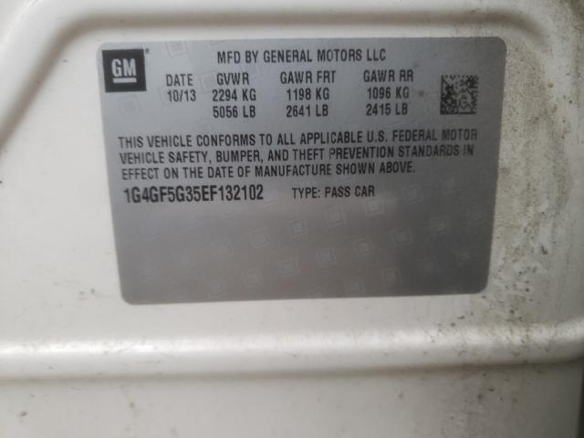 2014 BUICK LACROSSE T 1G4GF5G35EF132102