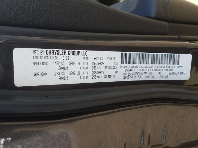 2014 DODGE DURANGO LI 1C4SDJDTXEC281723