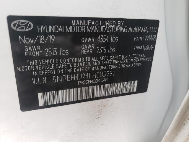 2020 HYUNDAI SONATA LIM 5NPEH4J24LH005991
