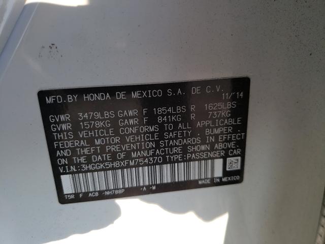 2015 HONDA FIT EX 3HGGK5H8XFM754370