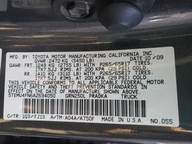 2010 TOYOTA TACOMA DOU - 5TEMU4FN6AZ694050