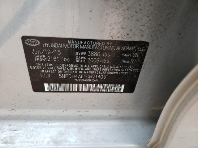 2016 HYUNDAI ELANTRA SE 5NPDH4AE1GH714051