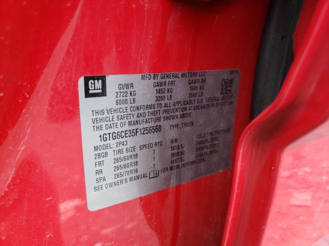 2015 GMC CANYON SLT 1GTG6CE35F1256560