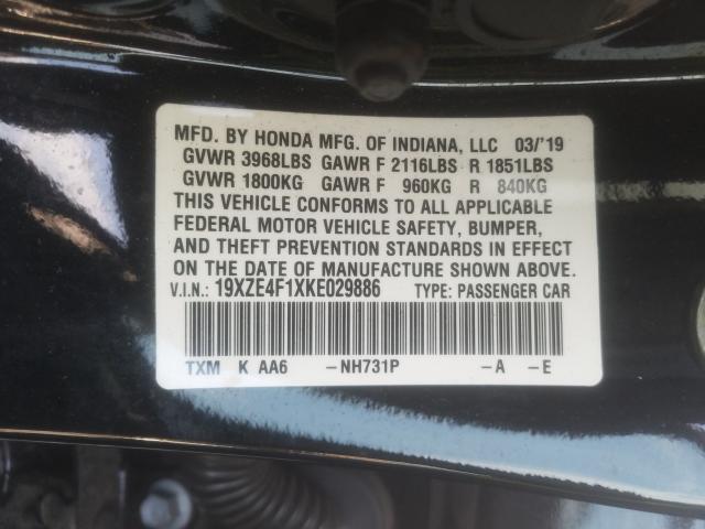 2019 HONDA INSIGHT LX 19XZE4F1XKE029886