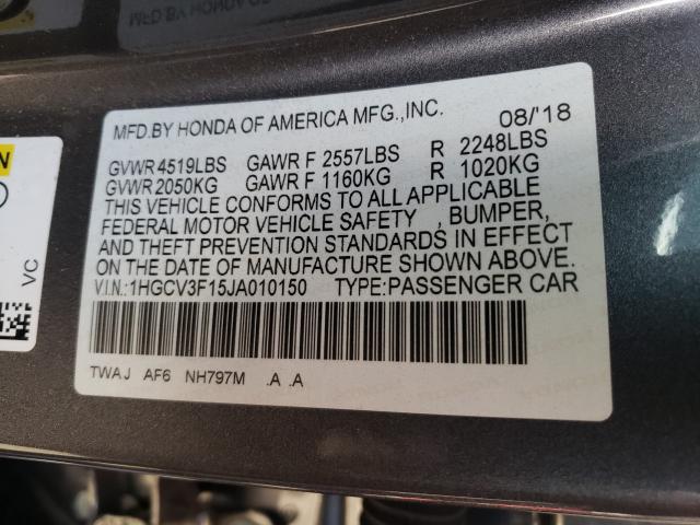 2018 HONDA ACCORD HYB 1HGCV3F15JA010150