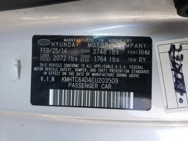 2014 HYUNDAI VELOSTER KMHTC6AD4EU203509