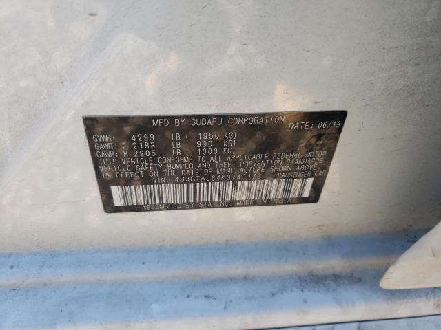 2019 SUBARU IMPREZA SP 4S3GTAJ64K3749173