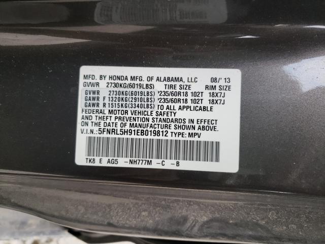 2014 HONDA ODYSSEY TO 5FNRL5H91EB019812
