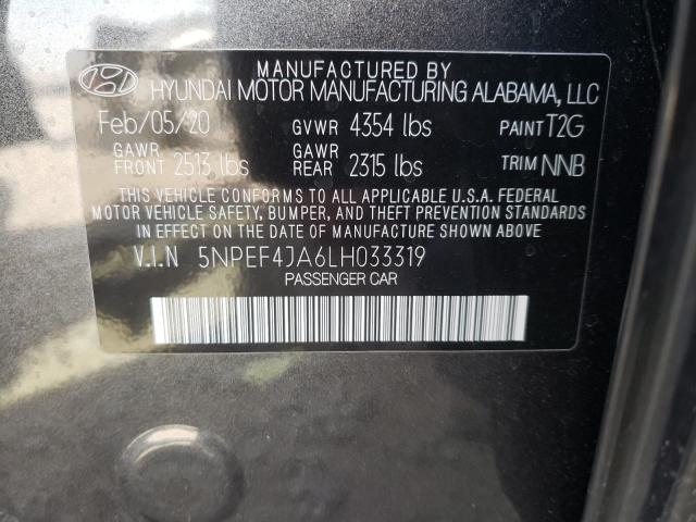 2020 HYUNDAI SONATA SEL 5NPEF4JA6LH033319