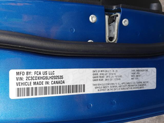2020 DODGE CHARGER GT 2C3CDXHG6LH202535