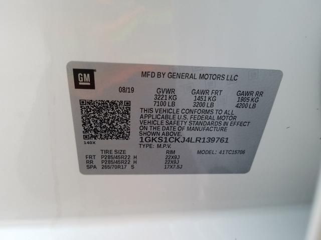 2020 GMC YUKON DENA 1GKS1CKJ4LR139761