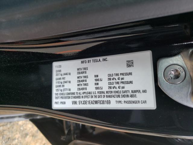 2021 TESLA MODEL 3 5YJ3E1EA2MF838169