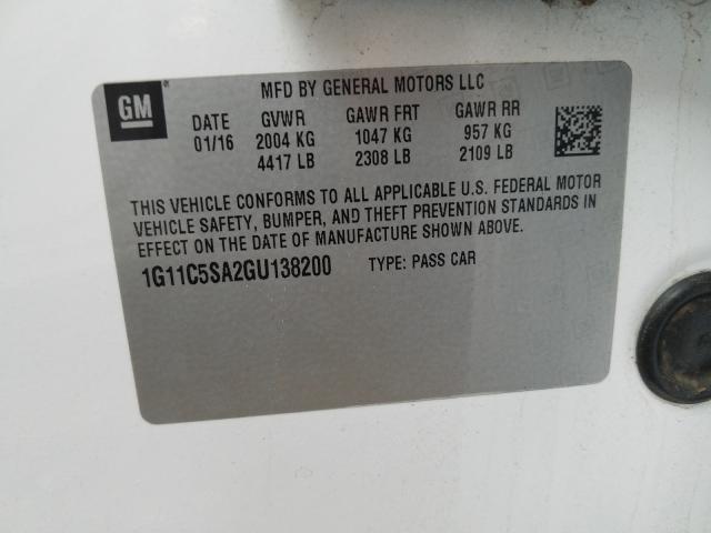 2016 CHEVROLET MALIBU LIM 1G11C5SA2GU138200