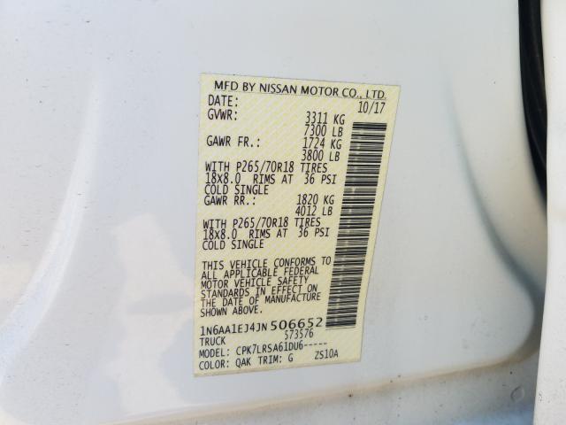 2018 NISSAN TITAN S - 1N6AA1EJ4JN506652