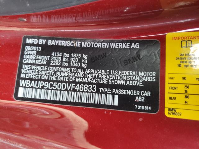 2013 BMW 128 I WBAUP9C50DVF46833